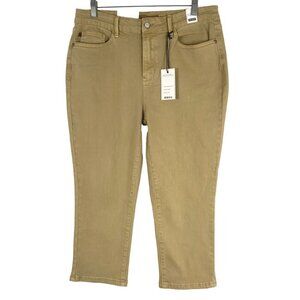 Judy Blue Capris‎ Jeans Pants Size 32 Khaki High Waist Cotton Blend NWT PT-2214